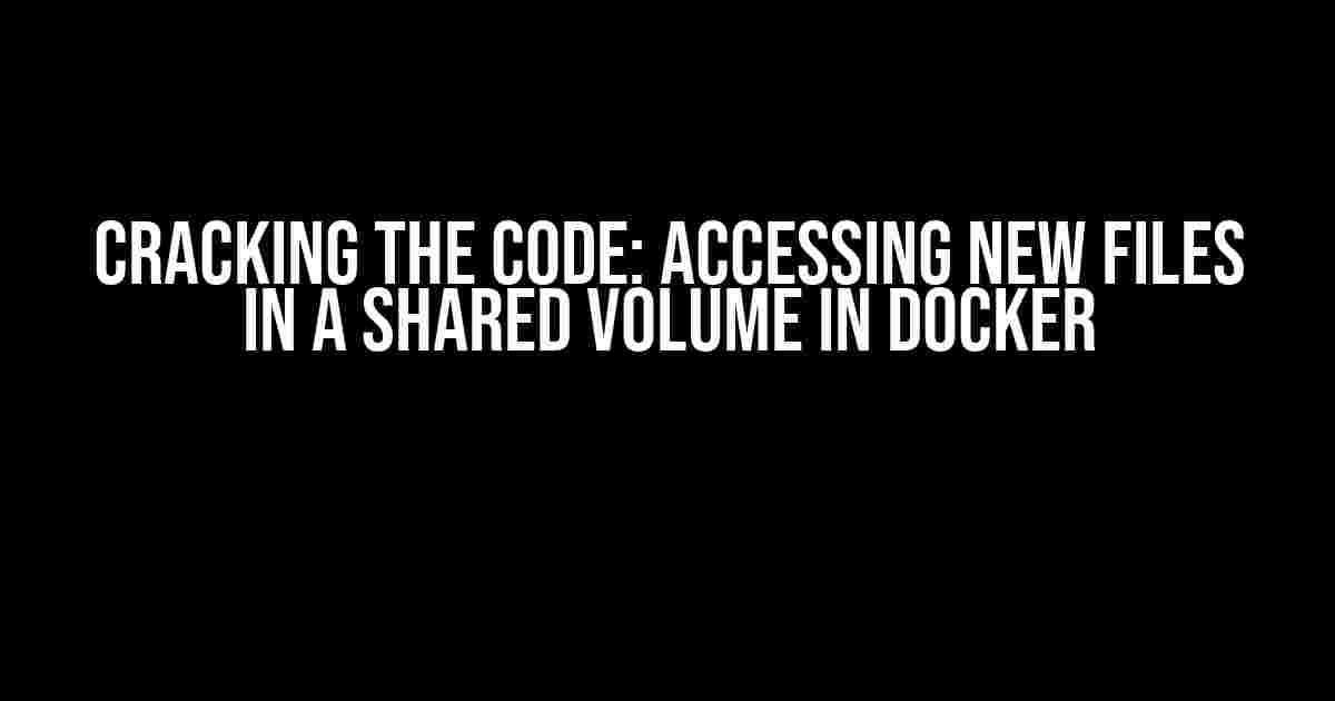 Cracking the Code: Accessing New Files in a Shared Volume in Docker