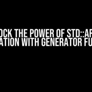 Unlock the Power of std::array Initialization with Generator Functions!